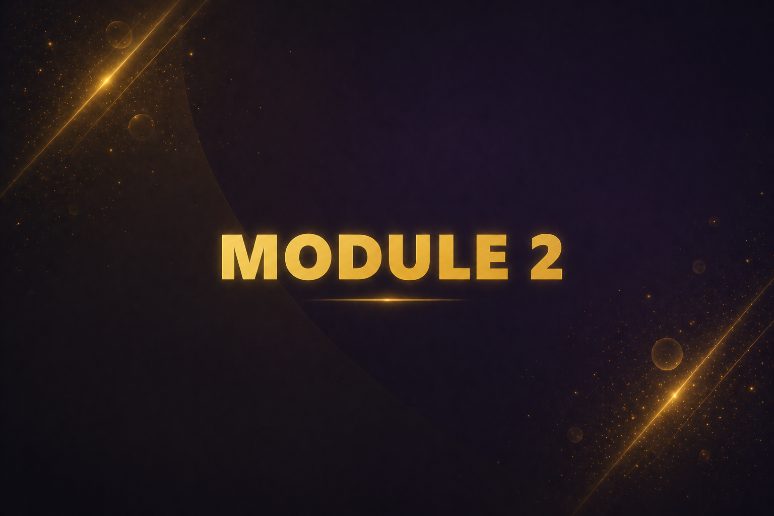A banner image for Module 2